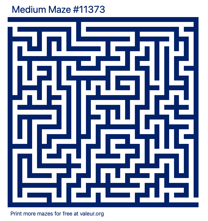 Free Printable Medium Maze number 11373