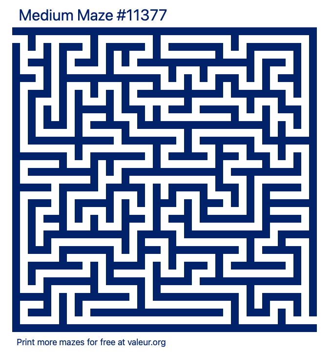 Free Printable Medium Maze number 11377