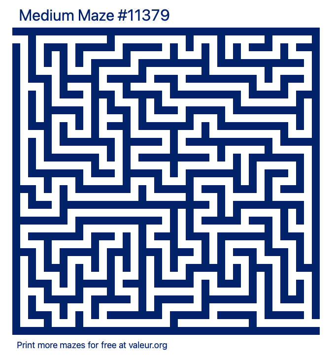 Free Printable Medium Maze number 11379