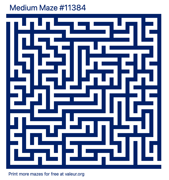 Free Printable Medium Maze number 11384