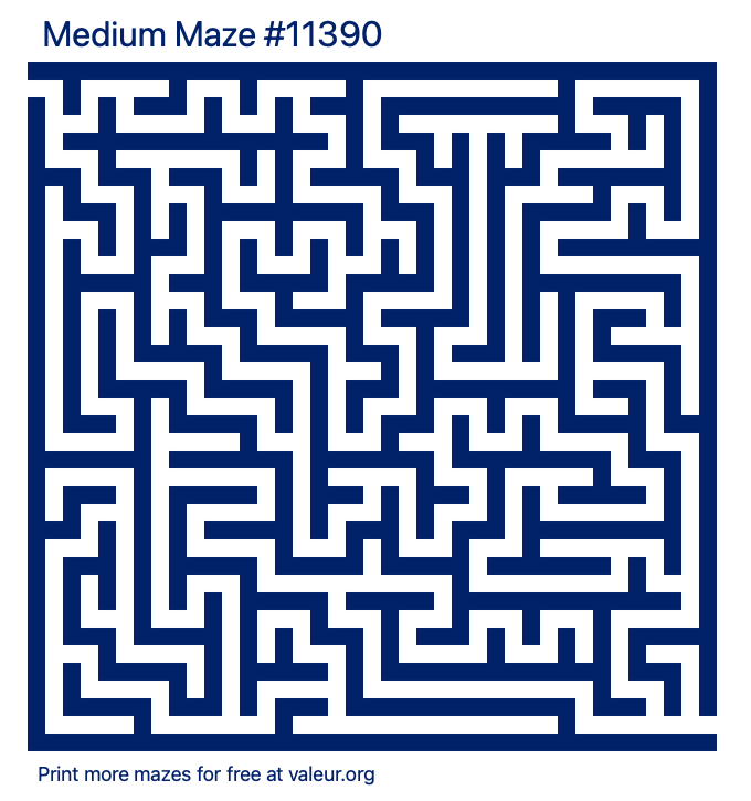 Free Printable Medium Maze number 11390