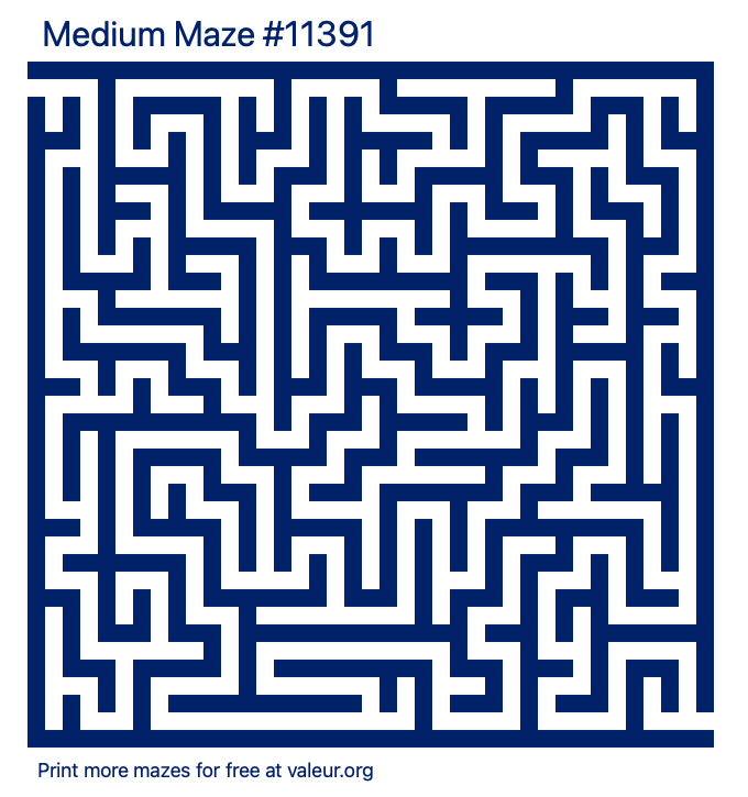 Free Printable Medium Maze number 11391