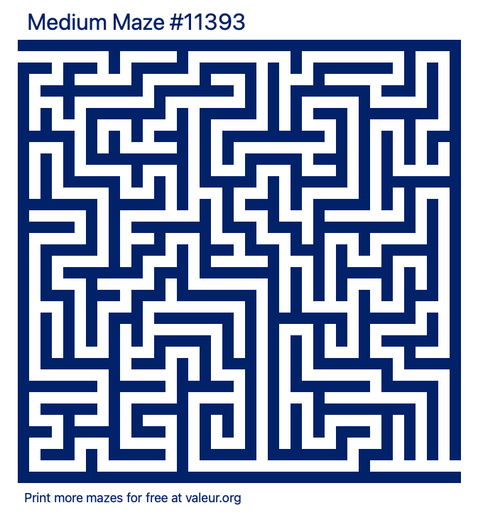 Free Printable Medium Maze number 11393