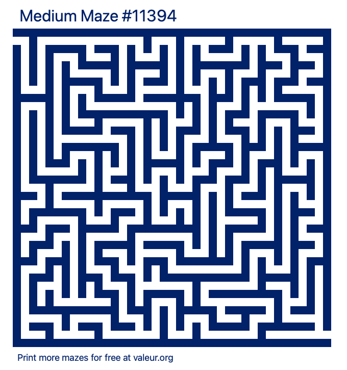Free Printable Medium Maze number 11394