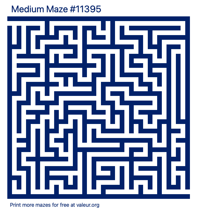 Free Printable Medium Maze number 11395