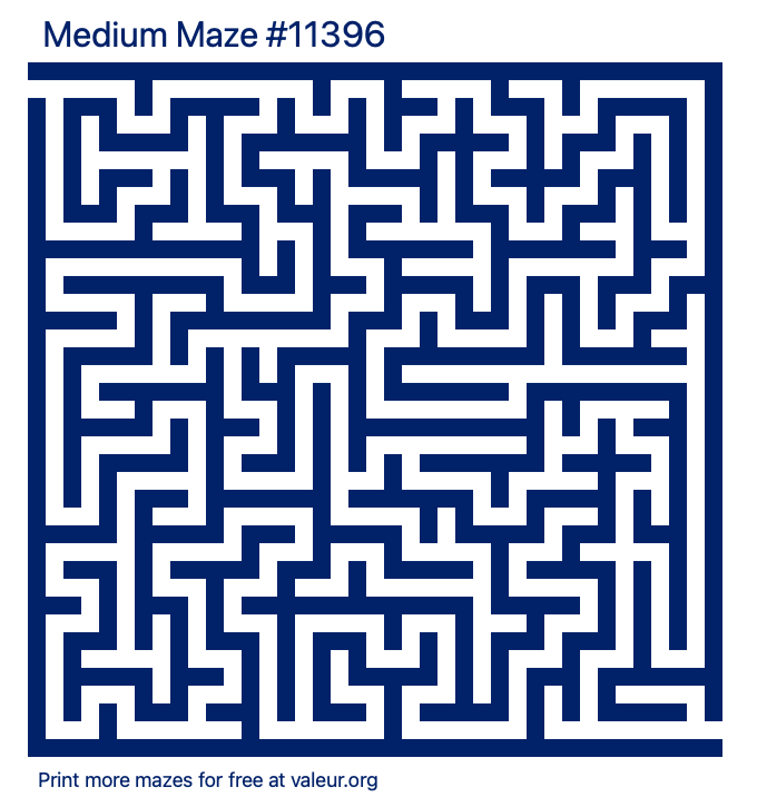 Free Printable Medium Maze number 11396
