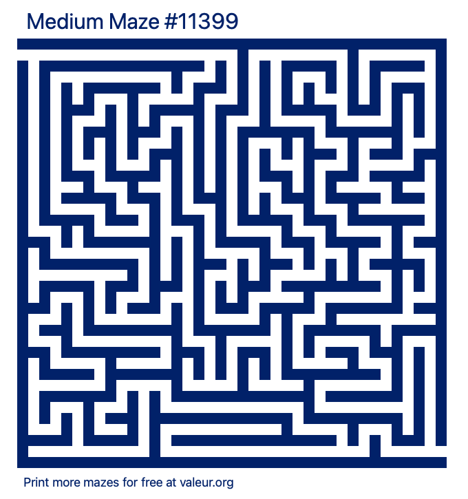 Free Printable Medium Maze number 11399
