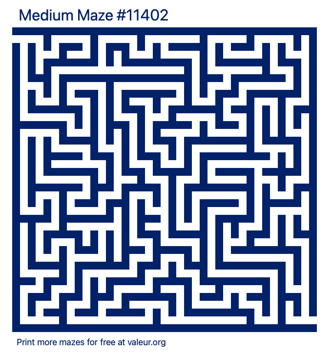 Free Printable Medium Maze number 11402