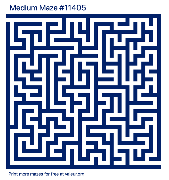 Free Printable Medium Maze number 11405
