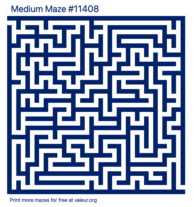 Free Printable Medium Maze number 11408