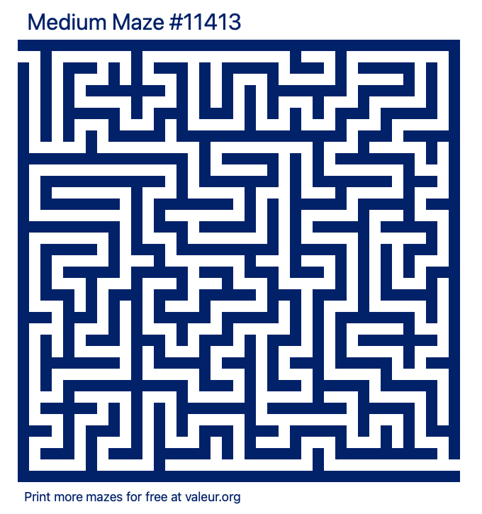 Free Printable Medium Maze number 11413