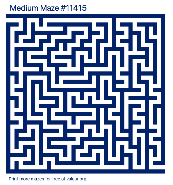 Free Printable Medium Maze number 11415