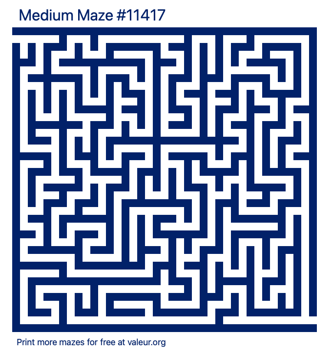 Free Printable Medium Maze number 11417