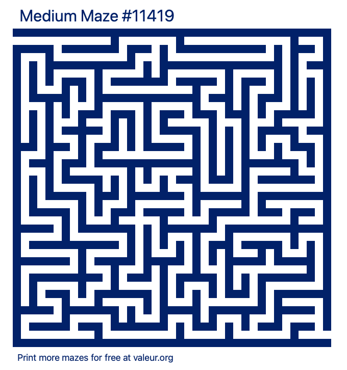 Free Printable Medium Maze number 11419