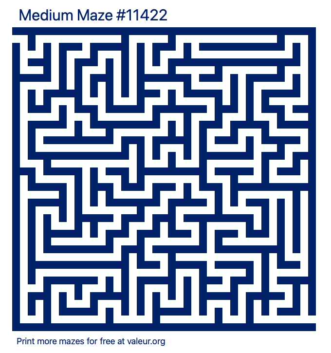 Free Printable Medium Maze number 11422