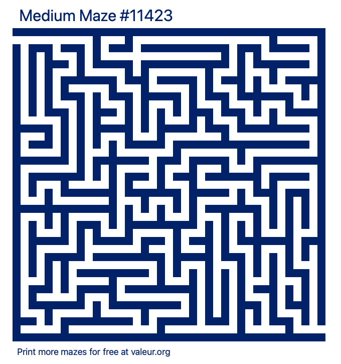 Free Printable Medium Maze number 11423