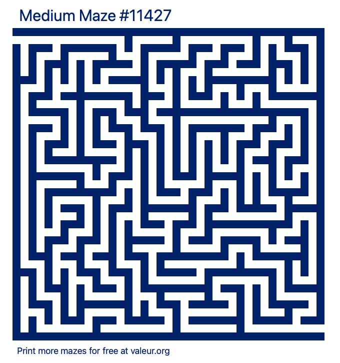 Free Printable Medium Maze number 11427