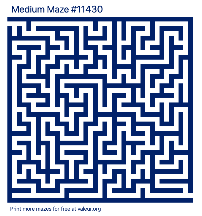 Free Printable Medium Maze number 11430