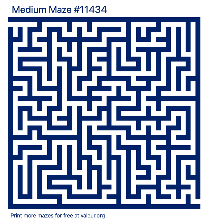 Free Printable Medium Maze number 11434