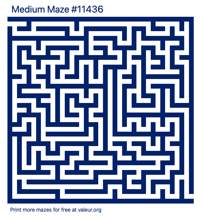 Free Printable Medium Maze number 11436