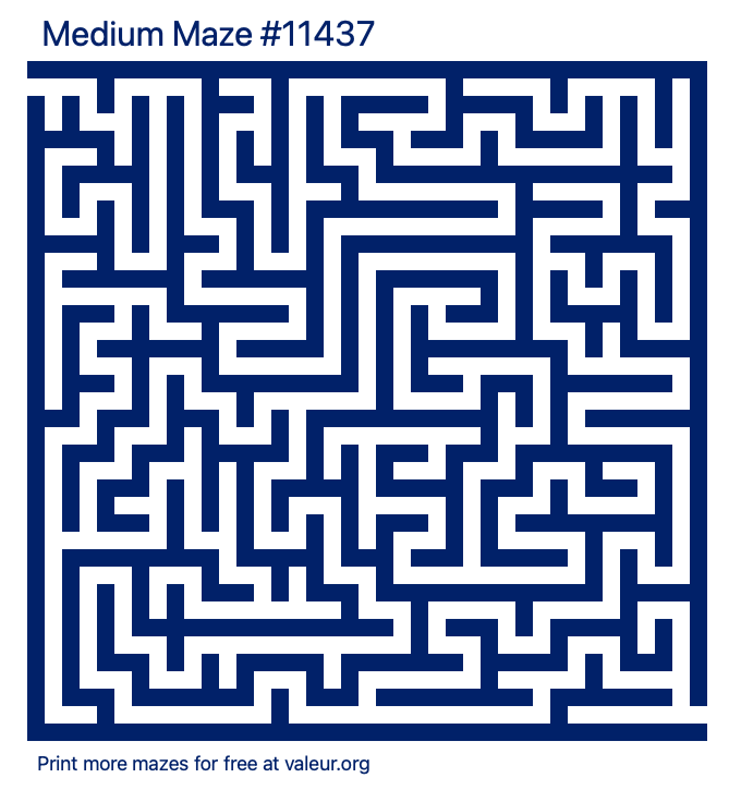 Free Printable Medium Maze number 11437
