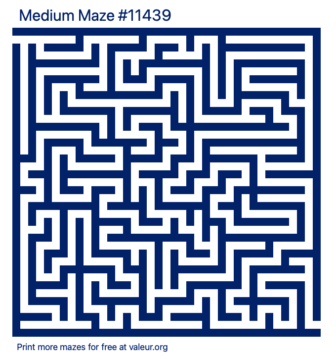 Free Printable Medium Maze number 11439