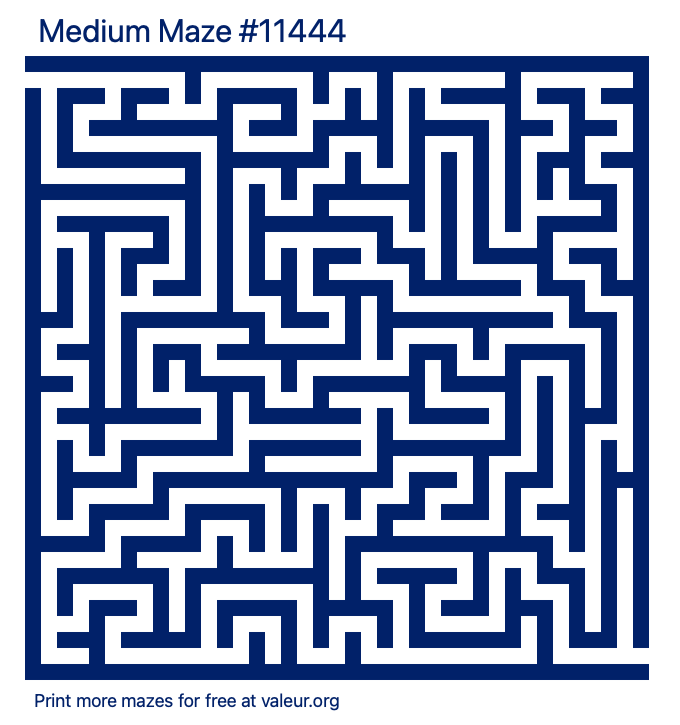 Free Printable Medium Maze number 11444