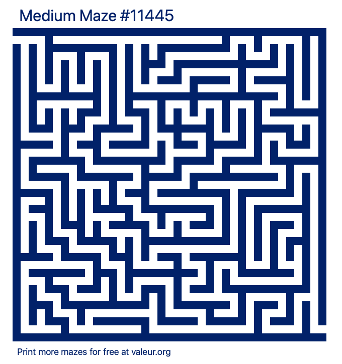 Free Printable Medium Maze number 11445