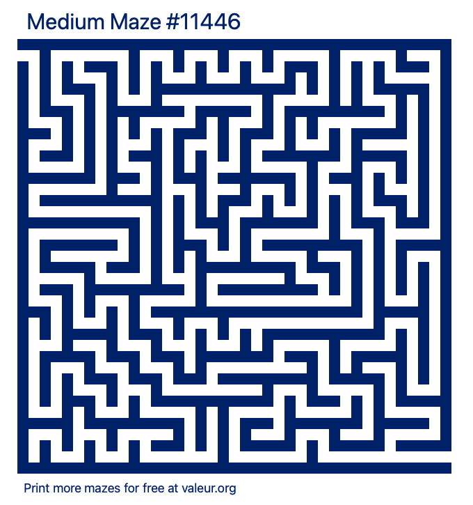 Free Printable Medium Maze number 11446