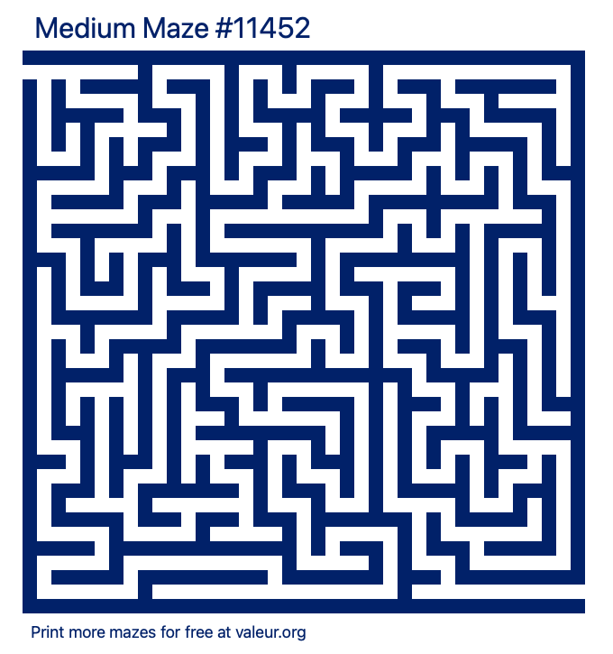 Free Printable Medium Maze number 11452