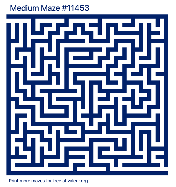 Free Printable Medium Maze number 11453