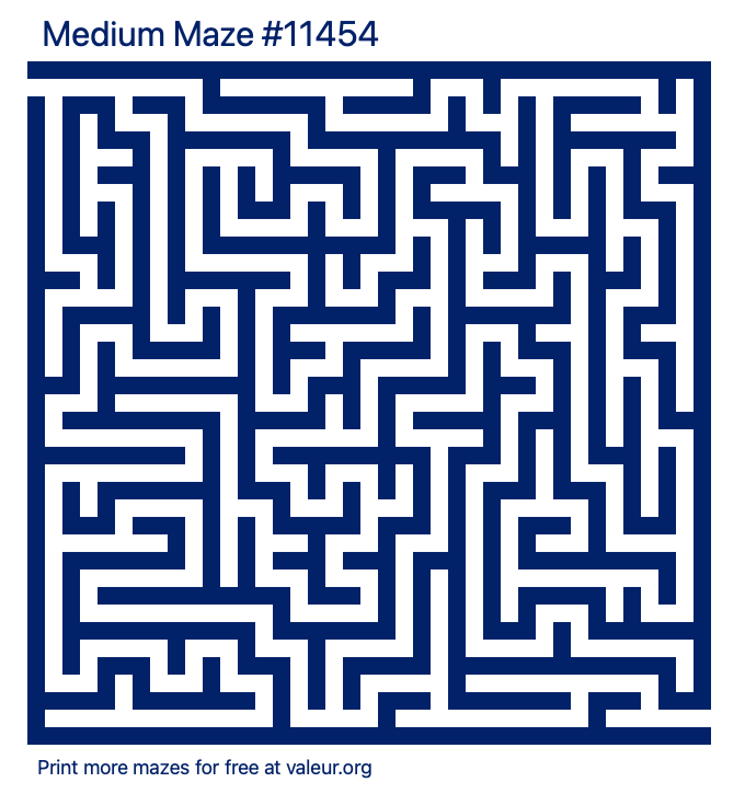Free Printable Medium Maze number 11454