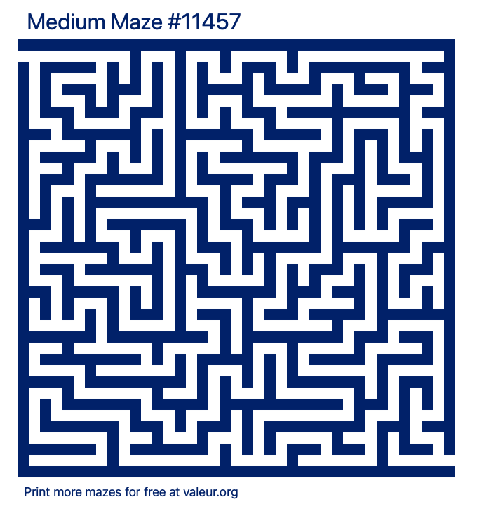 Free Printable Medium Maze number 11457