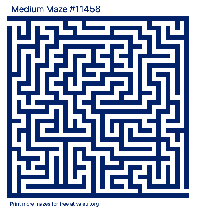 Free Printable Medium Maze number 11458