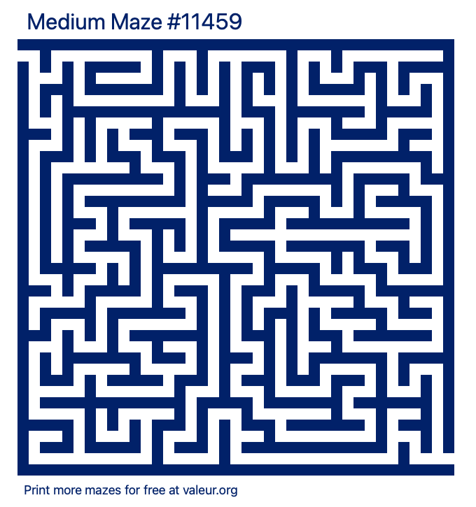 Free Printable Medium Maze number 11459