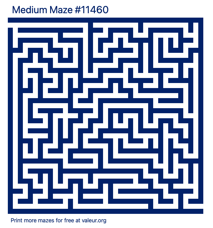 Free Printable Medium Maze number 11460