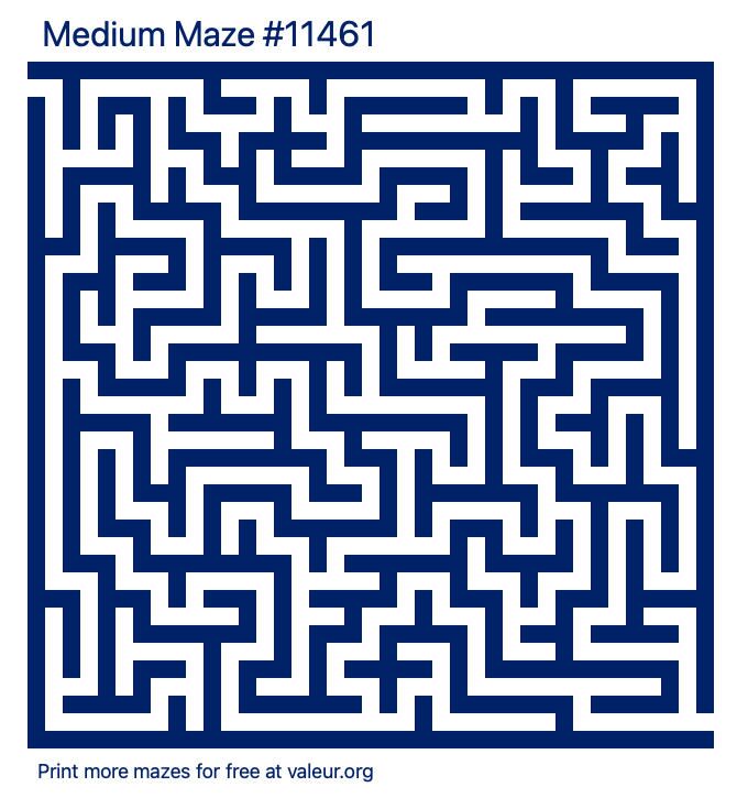 Free Printable Medium Maze number 11461