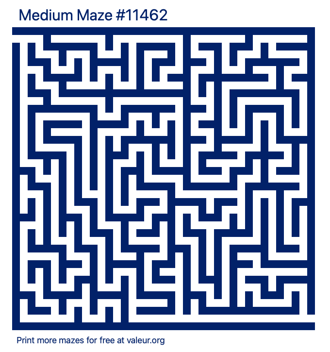 Free Printable Medium Maze number 11462