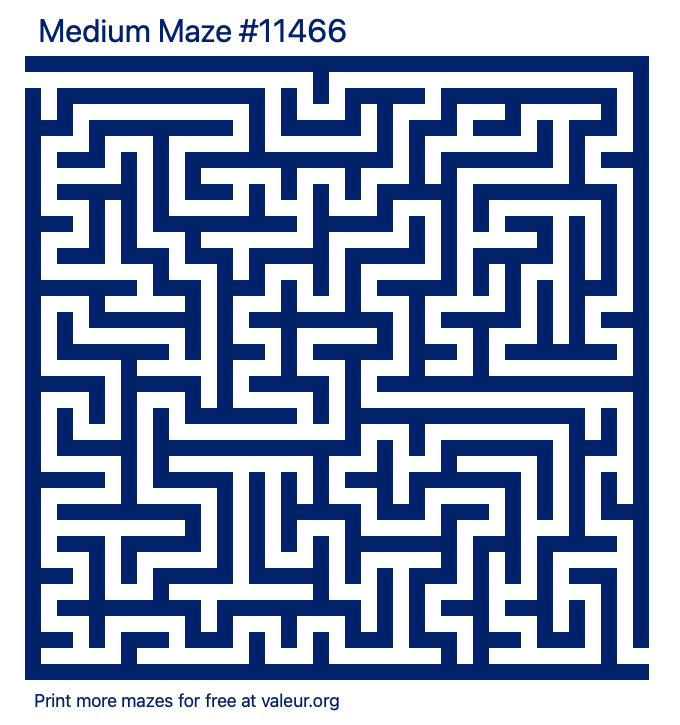 Free Printable Medium Maze number 11466