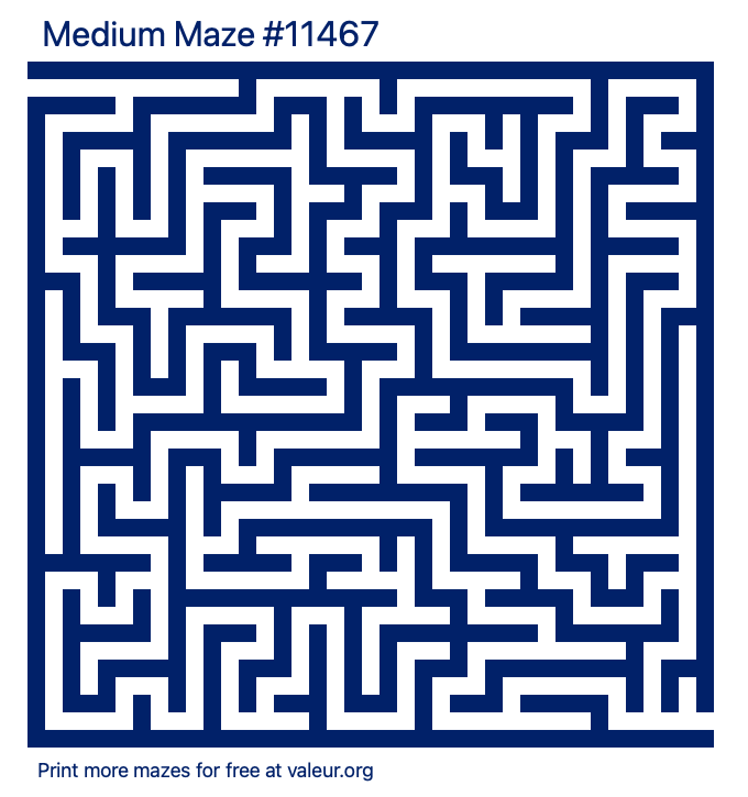 Free Printable Medium Maze number 11467