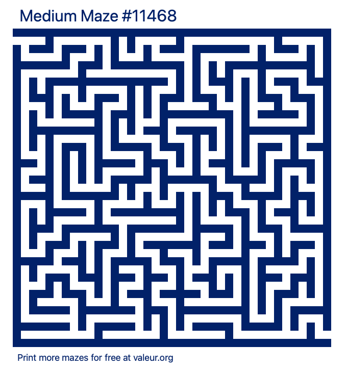 Free Printable Medium Maze number 11468