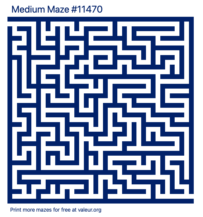 Free Printable Medium Maze number 11470