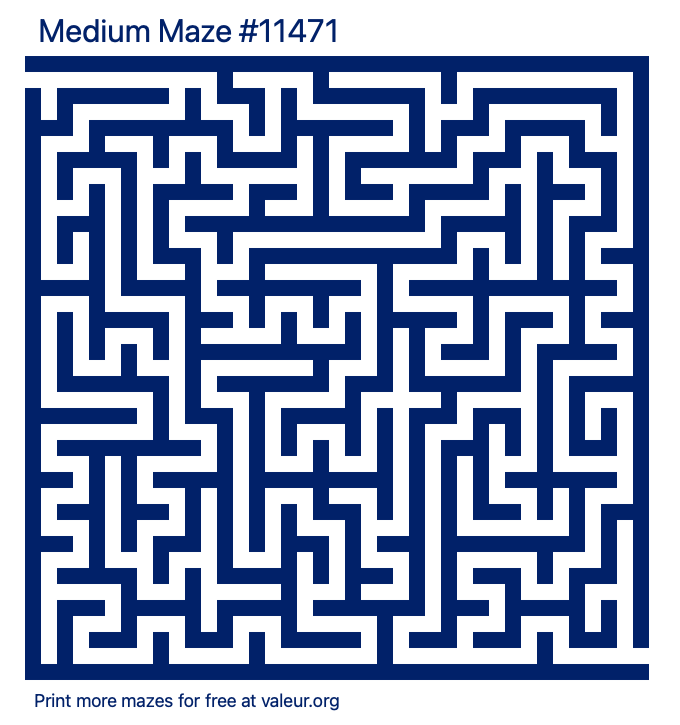 Free Printable Medium Maze number 11471
