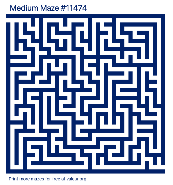 Free Printable Medium Maze number 11474