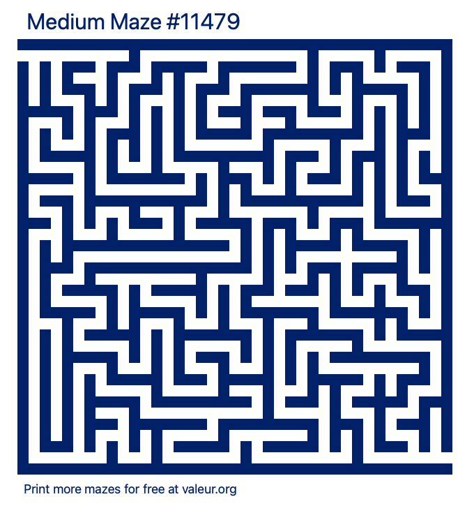 Free Printable Medium Maze number 11479