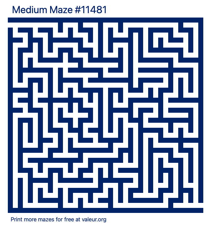 Free Printable Medium Maze number 11481