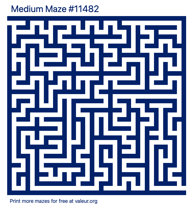 Free Printable Medium Maze number 11482