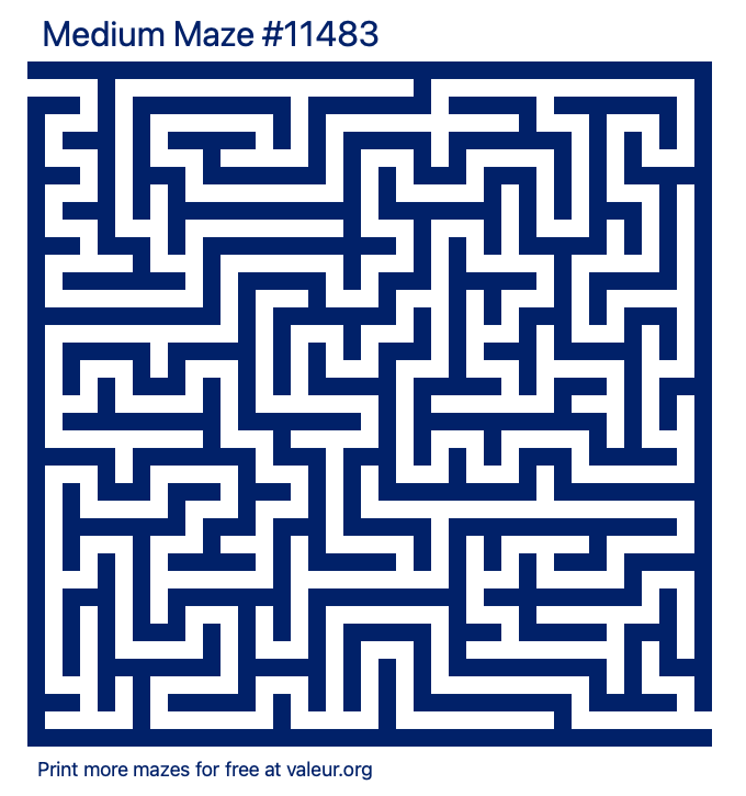 Free Printable Medium Maze number 11483