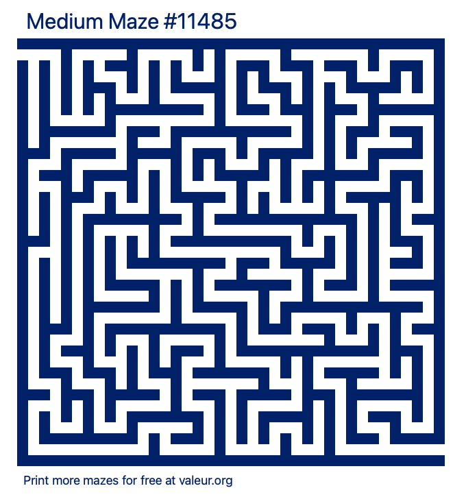 Free Printable Medium Maze number 11485