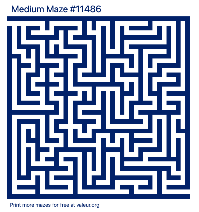 Free Printable Medium Maze number 11486
